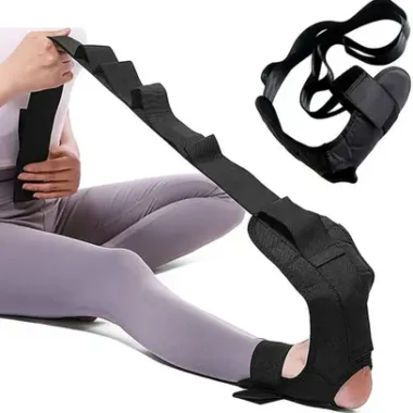 GJSHOP TYR02 ナイロンヨガストラップ（ブラック）